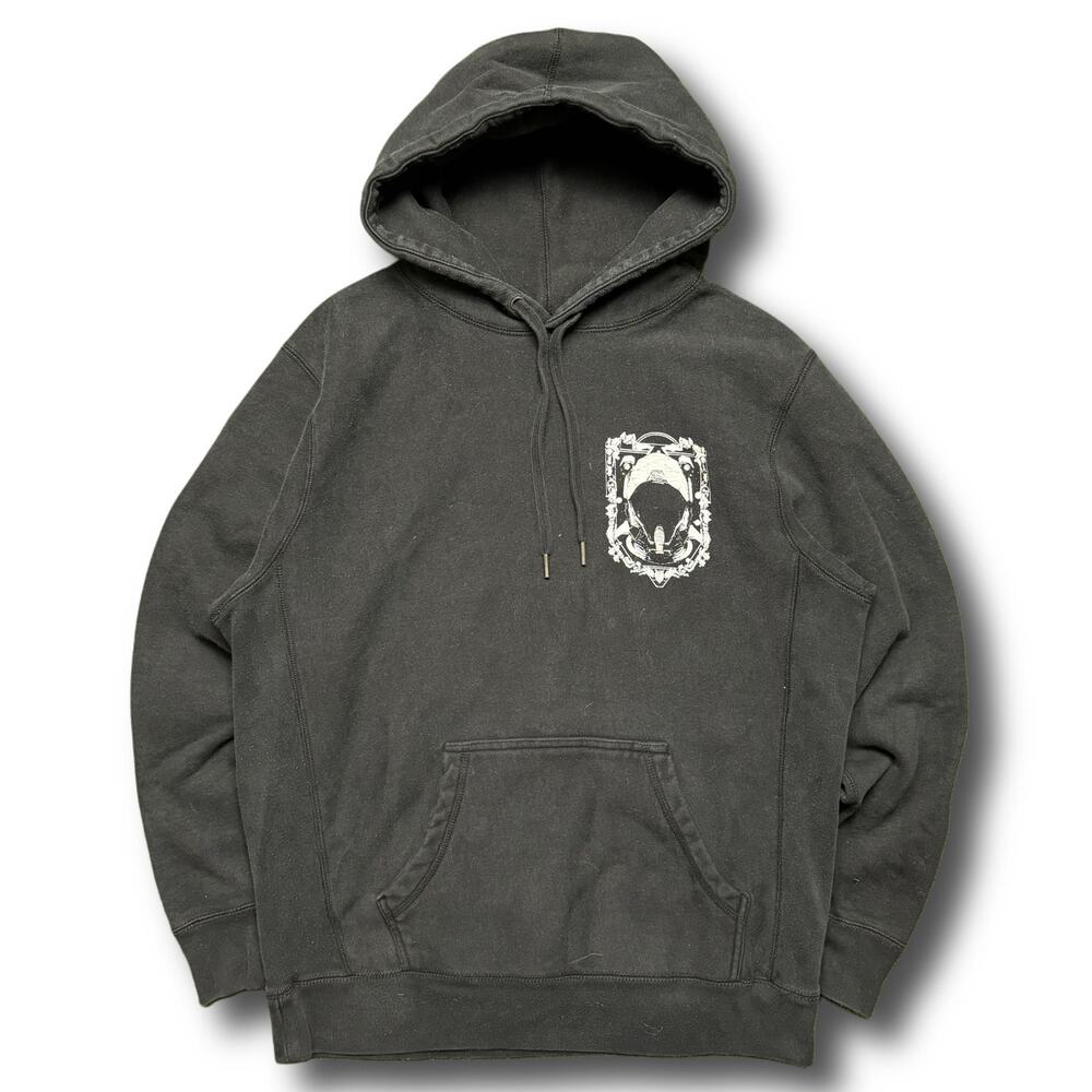 Slander Skateboarding Grunge Black White Graphic Hoodie Top